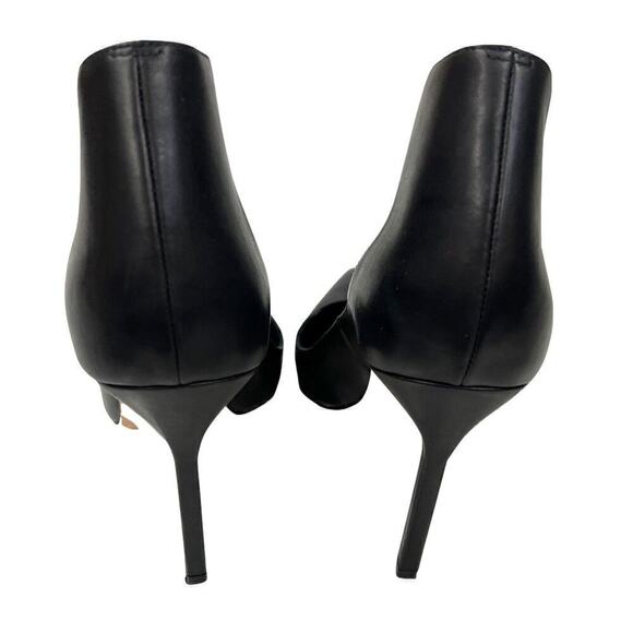 MANOLO BLAHNIK BLACK LEATHER POINTY TOE PUMPS WITH ANKLE STRAP SZ 8.5 EUC - Picture 2 of 5